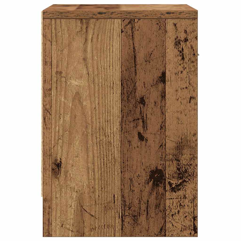 Bedside Cabinets 2 pcs with Drawer Old Wood 39x28x41 cm